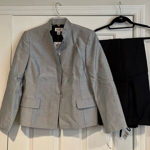 Talbots Black and Gray Textured Blazer